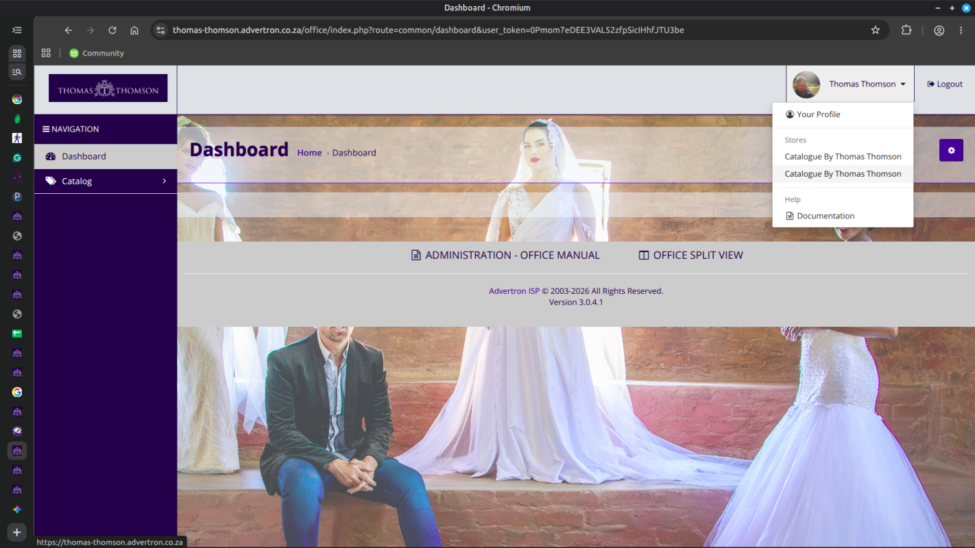 dashboard dropdown